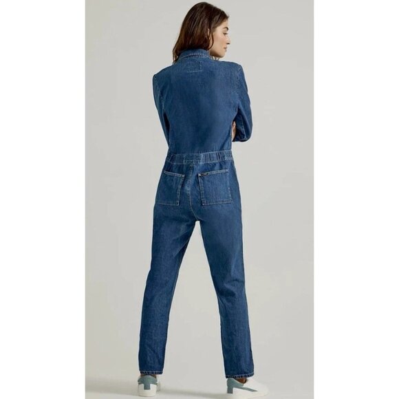 Lee Union Alls Jumpsuit Women's Size XS Coveralls Blue Denim One Piece NWT - Picture 3 of 10